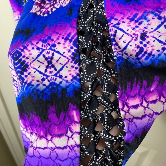Swimsuits for All Women's 16 Plus Size Macrame Underwire One Piece Swimsuit - Picture 9 of 12